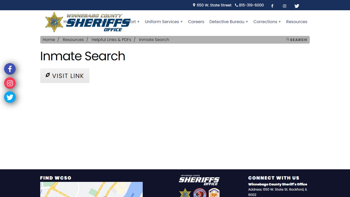 Inmate Search Links - winnebagosheriff.com