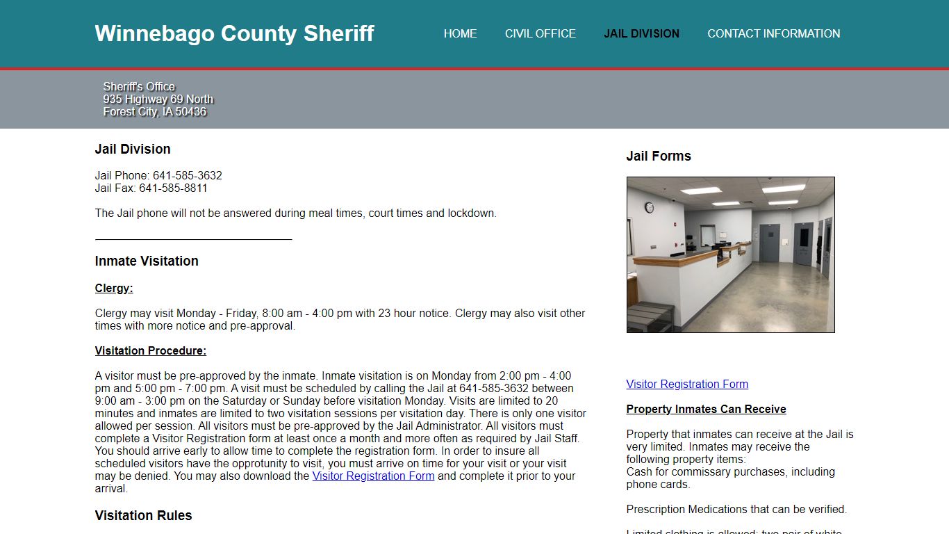 Winnebago County Sheriff's Office | Jail Division