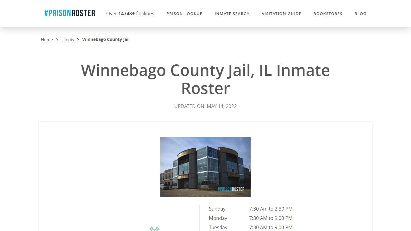 Winnebago County Jail, IL Inmate Roster